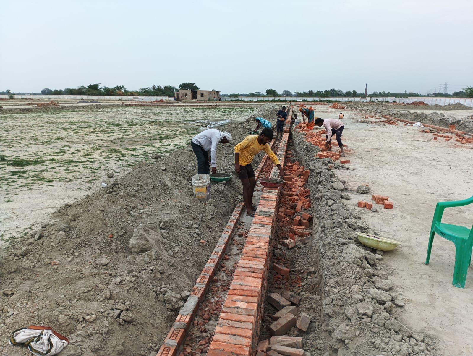 Block A construction progress Vigyan Path residential plots Lucknow