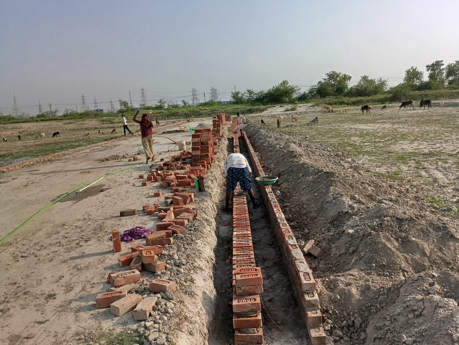 Road and plot preparation Vigyan Path Lucknow